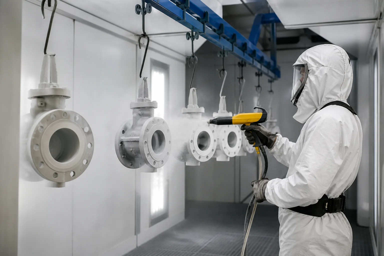 Powder Coating representative industrial process